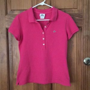 Pink Lacoste Polo